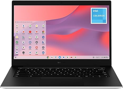 Samsung 14" Galaxy Chromebook Go – Lightweight Student Laptop, Intel Celeron N4500, 4GB RAM, 64GB eMMC, ChromeOS (Silver)